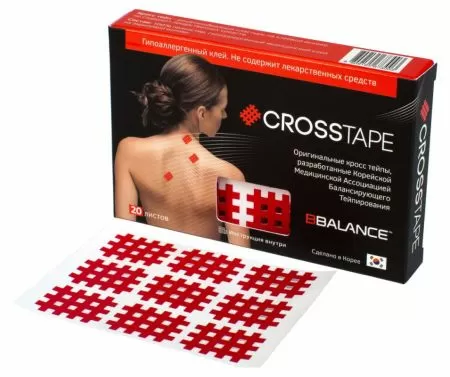Кросс-тейп BBalance BBTape 2,1см*2,7см (тип А), 20 листов (Красный) Кросс-тейп BBalance BBTape 2,1см*2,7см (тип А), 20 листов (Красный)