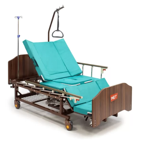 Кровать электрическая MET EVA, артикул 17134, ширина 100 см, кардиокресло, туалет, с функцией полного переворота Кровать электрическая MET EVA, артикул 17134, ширина 100 см, кардиокресло, туалет, с функцией полного переворота