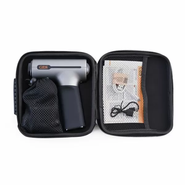 Массажер перкуссионный (массажный пистолет) GESS-877 Revolver для тела беспроводной