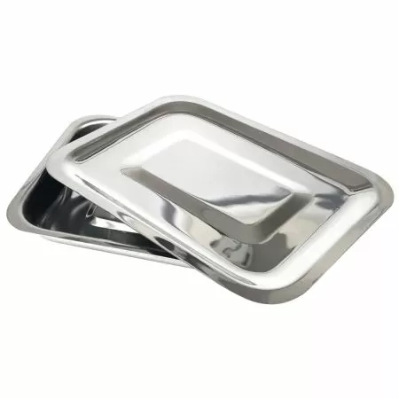 Лоток прямоугольный с крышкой ЛМПрК - "Медикон", 260х180х30 (AISI 304 (08Х18Н9)) - 1л Лоток прямоугольный с крышкой ЛМПрК - "Медикон", 260х180х30 (AISI 304 (08Х18Н9)) - 1л