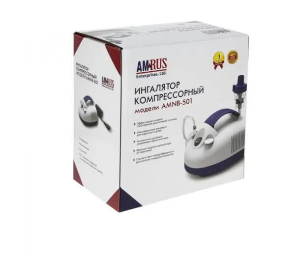 Ингалятор компрессорный AMRUS AMNB-501 компактный Ингалятор компрессорный AMRUS AMNB-501 компактный