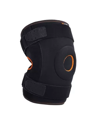 Бандаж на коленный сустав Orliman OPL480 с полицентрическими шарнирами, на полную ногу, черный 