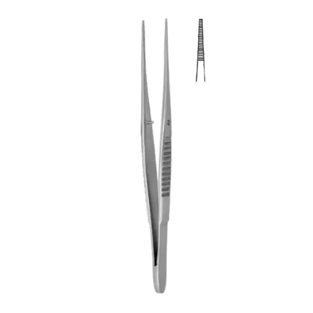 Пинцет анатомический глазной прямой 150х0,6 мм Hilbro 12.0075.15