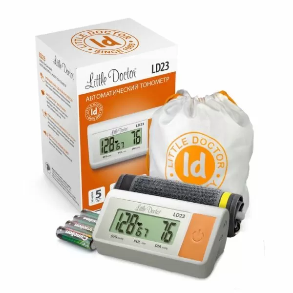 Тонометр автоматический на плечо Little Doctor LD23A с манжетой 25-36 см и адаптером 