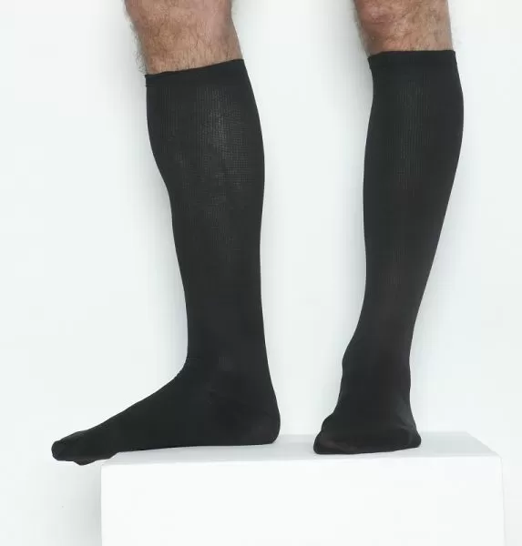 Гольфы компрессионные Ergoforma 313 мужские 1 класс компрессии с закрытым носком плотные черные  Гольфы компрессионные Ergoforma 313 мужские 1 класс компрессии с закрытым носком плотные черные