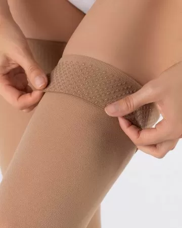 Чулки компрессионные OFA BAMBERG Classic унисекс 2 класс компрессии с закрытым носком и гладкой резинкой цвет бежевый 