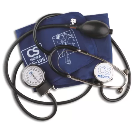 Тонометр механический на плечо CS Medica CS-105 с манжетой 22-38 см и встроенным фонендоскопом