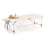 Стол массажный MET Comfort A2, артикул 18460, 2-х секционный складной алюминиевый суперлегкий, кремовый