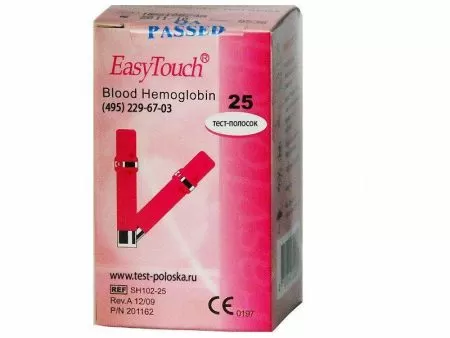 Тест-полоски Изи Тач (Easy Touch)  Гемоглобин №25 Тест-полоски Изи Тач (Easy Touch)  Гемоглобин №25