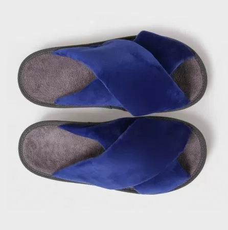 Тапочки ортопедические Luomma LM-810.046, цвет велюр синий 