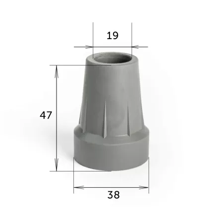 Насадка на костыли Barry Viva 19/GR, 19мм, серая