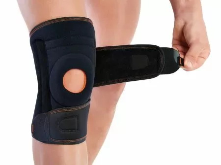 Ортез коленного сустава Orliman 7119 с пружинными ребрами жесткости, размер универсальный, черный