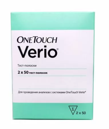 Тест-полоски OneTouch Verio №100 Тест-полоски OneTouch Verio №100