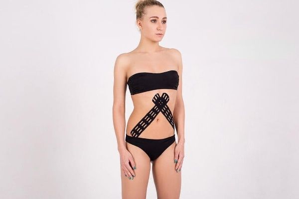 Кинезио тейп BBalance BBTape Lymph Tape перфорированный для тела (5см*5м) бежевый