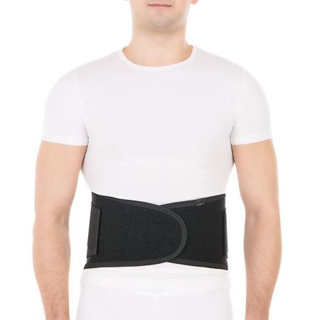 Корсет пояснично-крестцовый Тривес Т-1555/Т.58.05, высота 25 см, 6 ребер жесткости, черный