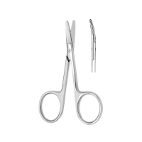 Ножницы тупоконечные вертикально-изогнутые 100 мм Hilbro 10.0017.10