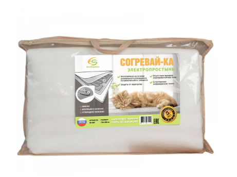 Электропростынь двуспальная EcoSapiens Согревай-ка ES-403 инфракрасная полиэстер 150х180см