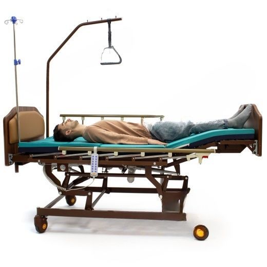 Кровать-кресло с "ушками" для сна в положении сидя электрическая МЕТ REALTA, артикул 17135 с регулировкой высоты, с переворотом и туалетом