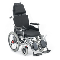 Кресло-коляска с электроприводом MET COMFORT 42, артикул 20504, складная, с регулировкой угла наклона спинки и подножек