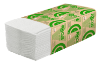 Полотенца бумажные Hayat Focus V-сложение, 1-слойные, 200 листов в упаковке H3 Eco, размер 20,5*23 см