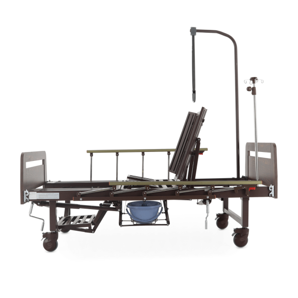 Кровать механическая MED-MOS YG-5 ЛДСП венге с туалетом и функцией переворота Кровать механическая MED-MOS YG-5 ЛДСП венге с туалетом и функцией переворота