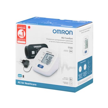 Тонометр автоматический на плечо OMRON M2 Comfort с манжетой 22-42 см и адаптером (HEM-7123-ALRU)