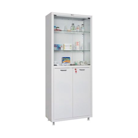 Шкаф медицинский МД 2 1670/SG дверцы стекло/металл