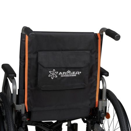 Кресло-коляска для инвалидов Армед 5000 ширина сидения 43см с регулировкой высоты сиденья и подлокотников, быстросъемными колесами и антиопрокидывателями