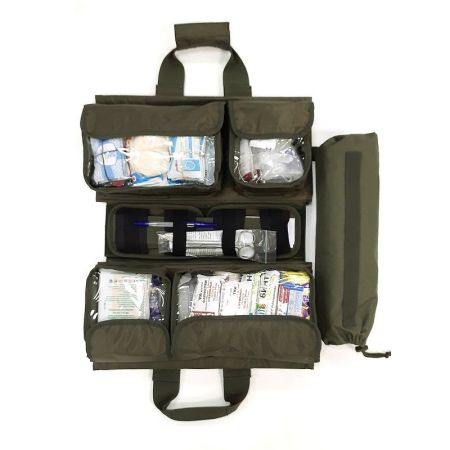 Набор первой помощи НПП МЕДПЛАНТ расширенный исполнение 2 в сумке-трансформере универсальной раскладной СУРт-01, цвет олива, артикул 1471
