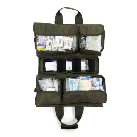 Набор первой помощи НПП МЕДПЛАНТ расширенный исполнение 1 в сумке-трансформере универсальной раскладной СУРт-01, цвет олива, артикул 1446