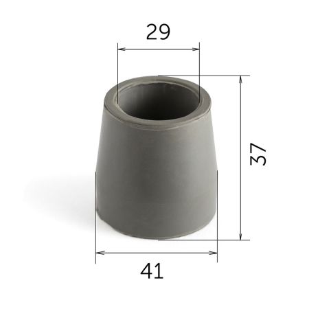 Насадка на костыли Barry Viva 29/GR, 29мм, серая