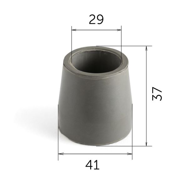 Насадка на костыли Barry Viva 29/GR, 29мм, серая