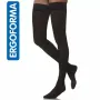 Чулки компрессионные Ergoforma 211 женские 1 класс компрессии с закрытым носком и кружевной резинкой полупрозрачные черные