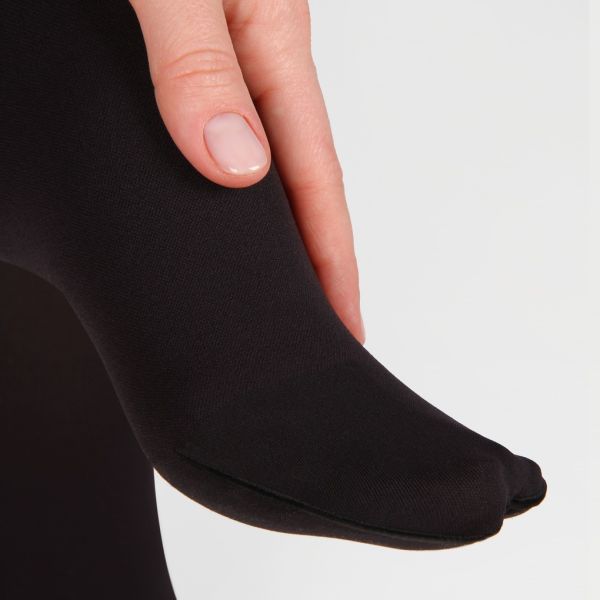 Чулки компрессионные IDEALISTA ID-300W унисекс 1 класс компрессии с закрытым носком и гладкой резинкой на широкое бедро цвет черный 