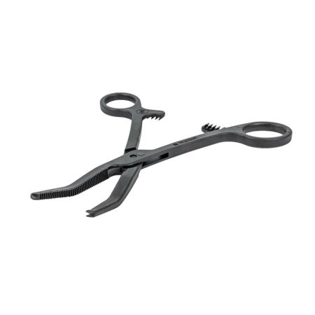 Зажим Кохера кровоостанавливающий изогнутый одноразовый стерильный 160 мм МЕДПЛАНТ артикул 1203