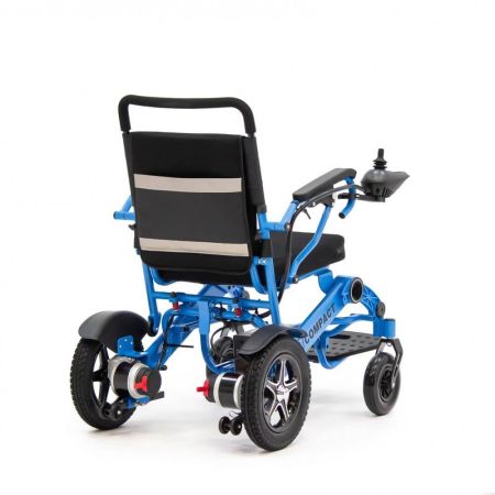 Кресло-коляска с электроприводом MET Compact 35 с алюминиевой рамой, синяя