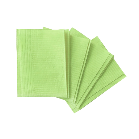 Салфетка одноразовая нестерильная в сложении 45x33 см (зеленая, 500 штук в упаковке)