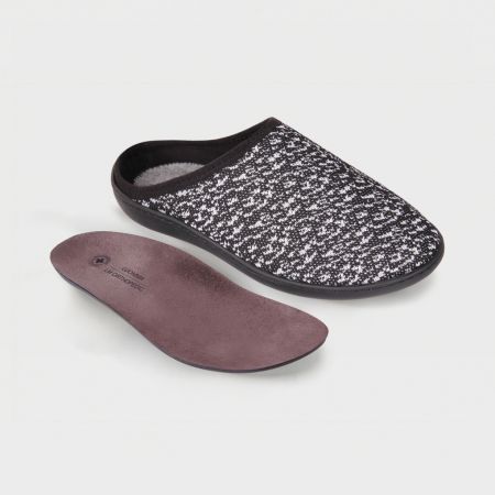 Тапочки ортопедические Luomma LM-803.005, цвет черно-белый жаккард 