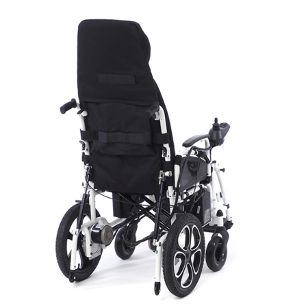 Кресло-коляска с электроприводом MET COMFORT 85 складная, с регулировкой угла наклона спинки и подножек