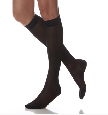 Гольфы компрессионные Ergoforma 311 женские 1 класс компрессии с закрытым носком полупрозрачные черные 