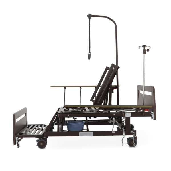 Кровать механическая MED-MOS Е-45А ЛДСП венге с туалетом и функцией переворота Кровать механическая MED-MOS Е-45А ЛДСП венге с туалетом и функцией переворота