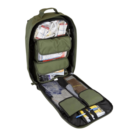 Набор первой помощи НПП МЕДПЛАНТ расширенный исполнение 2 в рюкзаке Волонтер-4, цвет олива, артикул 1473