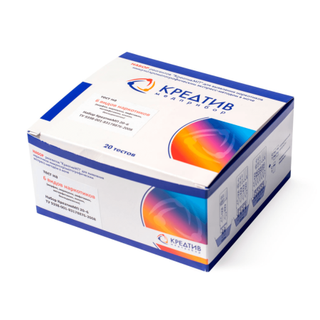 Тесты по моче КреативМП-6 на 6 видов наркотиков, 20 шт