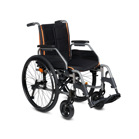 Кресло-коляска для инвалидов Армед 5000 ширина сидения 43см с регулировкой высоты сиденья и подлокотников, быстросъемными колесами и антиопрокидывателями