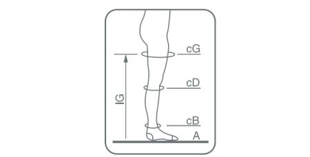 Чулки компрессионные Ergoforma EU 222 женские 2 класс компрессии с закрытым носком и кружевной резинкой полупрозрачные 