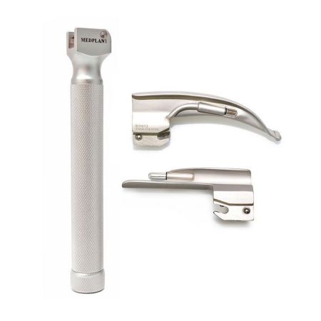 Ларингоскоп лампочный для экстренной медицины Медплант ЛЭМ-02/Л неонатальный, 2 клинка, артикул 823