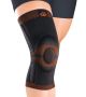 Бандаж на коленный сустав Orliman 9104 с силиконовым кольцом и пружинными ребрами жесткости, черный 
