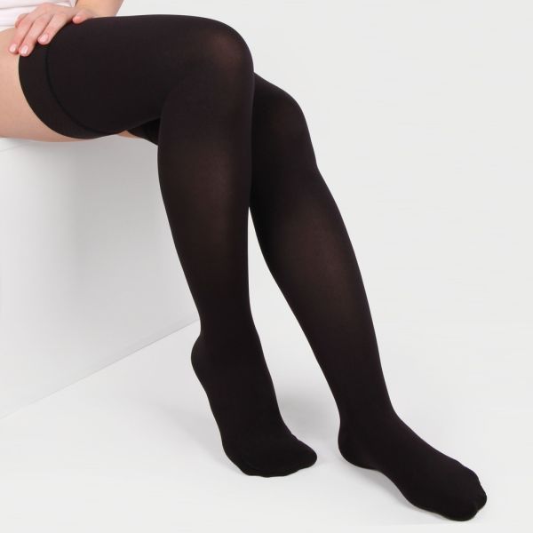 Чулки компрессионные IDEALISTA ID-300 унисекс 2 класс компрессии с закрытым носком и гладкой резинкой цвет черный 