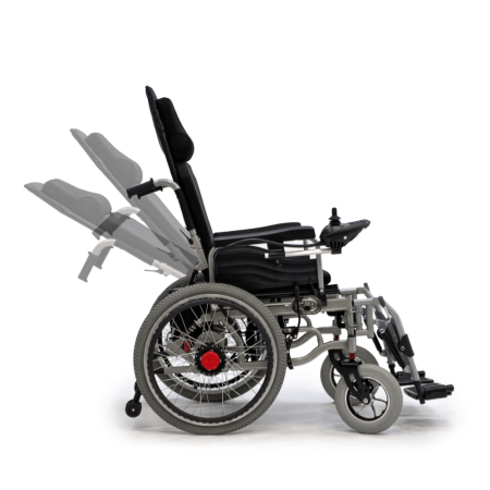 Кресло-коляска с электроприводом MET COMFORT 21 NEW, артикул 21158, ширина сиденья 45 см, колеса пневматические