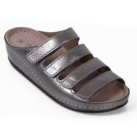 Сабо ортопедические женские Luomma LM-703.048 кожаные, цвет никель